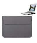 Universal Envelope Style PU Leather Case with Holder for Ultrathin Notebook Tablet PC 15.4 inch, Size: 39x28x1.5cm(Grey)