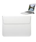 Universal Envelope Style PU Leather Case with Holder for Ultrathin Notebook Tablet PC 15.4 inch, Size: 39x28x1.5cm(White)