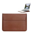 Universal Envelope Style PU Leather Case with Holder for Ultrathin Notebook Tablet PC 15.4 inch, Size: 39x28x1.5cm(Brown)