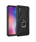 Sergeant Armor Shockproof TPU + PC Protective Case for Xiaomi Mi 9, with 360 Degree Rotation Holder(Black)