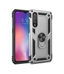 Sergeant Armor Shockproof TPU + PC Protective Case for Xiaomi Mi 9, with 360 Degree Rotation Holder(Silver)