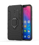 PC + TPU Shockproof Protective Case with Magnetic Ring Holder for Xiaomi Pocophone F1(Black)
