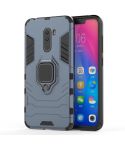 PC + TPU Shockproof Protective Case with Magnetic Ring Holder for Xiaomi Pocophone F1(Navy Blue)