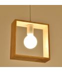 Home Decoration Personality Creative Simple Solid Wood Geometric Pendant Lights (Square)