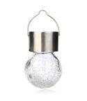 RGB Color Outdoor Hanging Decoration Shiny Crystal Gaze Ball Lamp with Solar Panel