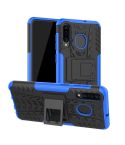 Tire Texture TPU+PC Shockproof Phone Case for Galaxy A50 / A20 / A30, with Holder (Blue)