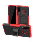 Tire Texture TPU+PC Shockproof Phone Case for Galaxy A50 / A20 / A30, with Holder (Red)