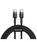 Baseus CATKLF-HG1 Cafule Series USB-C / Type-C PD 2.0 60W Flash Charge Cable, Cable Length: 2m(Black Grey)