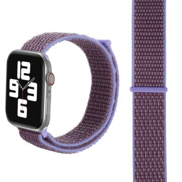 For Apple Watch 42mm / 41mm / 40mm / 38mm Simple Fashion Nylon Watch Band with Magic Stick(Light Purple)