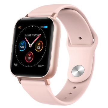 Q10 Fashion Smart Sports Watch, 1.3 inch TFT Screen, IP67 Waterproof, Support Heart Rate / Blood Pressure Monitoring / Sleep Monitoring / Sedentary Reminder (Pink)