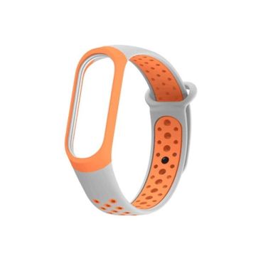 Colorful Silicone Wrist Strap Watch Band for Xiaomi Mi Band 3 & 4(Orange)