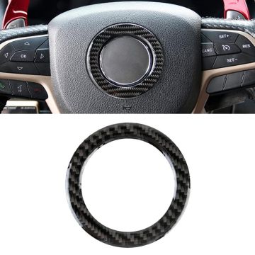 Car Steering Wheel Carbon Fiber Decorative Sticker for Jeep Grand Cherokee 2011-2018