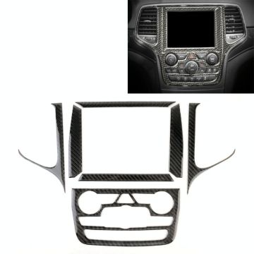 Car Central Control Navigation Carbon Fiber Decorative Sticker for Jeep Grand Cherokee 2011-2017