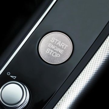 Car Engine Start Key Push Button Cover Trim Aluminum Alloy Sticker Decoration for Audi(Silver)
