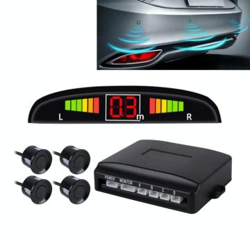 Car Voice Prompt Reverse Backup Radar System - Premium Quality 4 Parking Sensors Car Reverse Backup Radar System with LCD Display