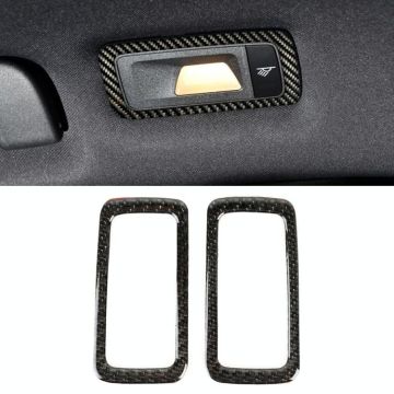 2 PCS Carbon Fiber Car Rear Dome Light Panel Decorative Sticker for Porsche Macan