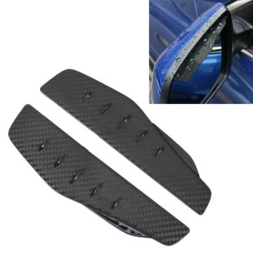 1 Pair 3R-2156 Universal Car Rearview Mirror Rain Blades Mirror Eyebrow Rain Cover (Black)