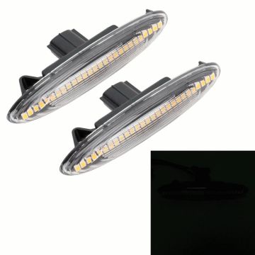 2 PCS DC12V / 5W Car LED Dynamic Blinker Side Lights Flowing Water Turn Signal Light for Lexus, Amber Light (Transparent)