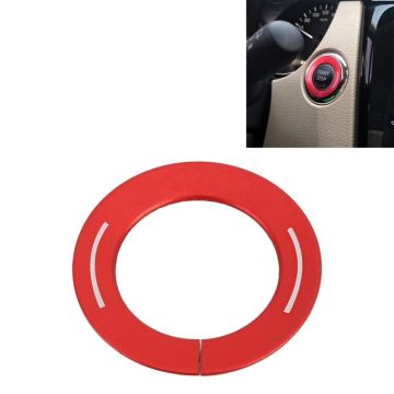Car Engine Start Key Push Button Ring Trim Metal Sticker Decoration for Nissan X-TRAIL (Red)
