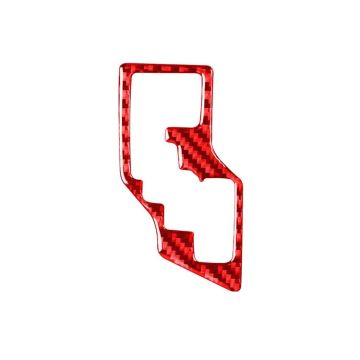 Carbon Fiber Car Gear Decorative Sticker for Toyota Corolla 2014-2018,Right Drive (Red)