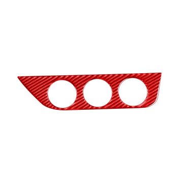 Carbon Fiber Car Air Conditioner Switch Panel A Decorative Sticker for Toyota Corolla 2014-2018,Right Drive (Red)