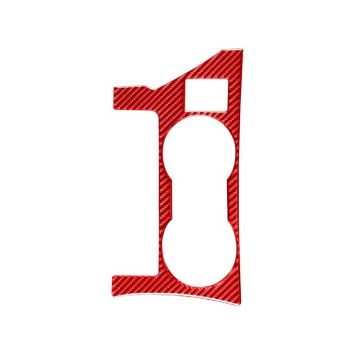 Carbon Fiber Car Cup Holder Panel A Decorative Sticker for Toyota Corolla 2014-2018,Left Drive (Red)