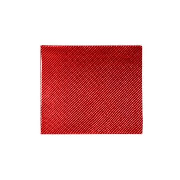 Carbon Fiber Car Rear Exhaust Air Outlet Anti-kick Panel Decorative Sticker for Toyota Tundra 2014-2018,Left and Right Drive Universal (Red)