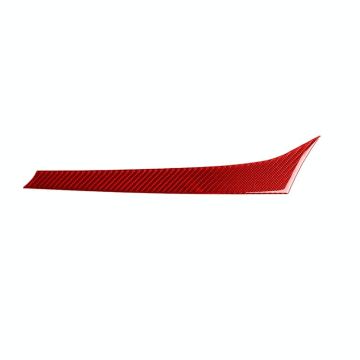Carbon Fiber Car Dashboard Strip Decorative Sticker for Alfa Romeo Giulia 2017-2019,Right Drive (Red)