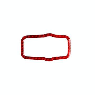 Carbon Fiber Car Headlight Switch Panel Decorative Sticker for Alfa Romeo Giulia 2017-2019,Right Drive (Red)