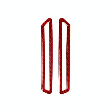 2 PCS / Set Carbon Fiber Car A-pillar Air Outlet Panel Decorative Sticker for Alfa Romeo Giulia 2017-2019,Left and Right Drive Universal (Red)