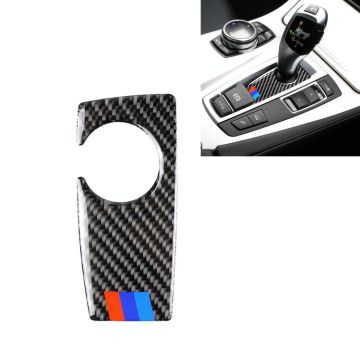 Three Color Carbon Fiber Car Handbrake Below Panel Decorative Sticker for BMW 5 Series F07 F10 F25 F26 / GT X3 X4 2009-2016,Sutible for Right Driving