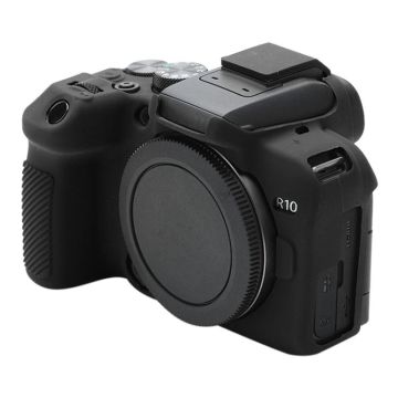 For Canon EOS R10 Soft Silicone Protective Case (Black)
