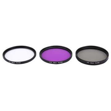 JUNESTAR 3 in 1 Proffesional 58mm Lens Filter(CPL + UV + FLD / Purple) for GoPro & Xiaomi Xiaoyi Yi Sport Action Camera