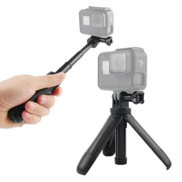 GP446 Multifunctional Mini Fixed Tripod for GoPro, Insta360, DJI and Other Action Cameras(Black)