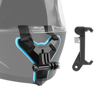 Helmet Belt Mount + Phone Clamp Mount for GoPro, Insta360, DJI and Other Action Cameras