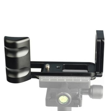 1/4 inch Vertical Shoot Quick Release L Plate Bracket Base Holder for FUJIFILM X-E3 (Black)