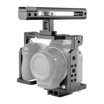 YELANGU C15-B YLG0711A-A Video Camera Cage Stabilizer with Handle for Nikon Z6 / Z7(Black)