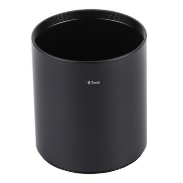 67mm Thread Type Straight Tube Full Metal Lens Hood Shade for Medium Telephoto Lens