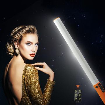 LUXCeO Q508D Dual Color Temperature Photo LED Stick Video Light Handheld LED Fill Light Flash Lighting Lamp(Orange)