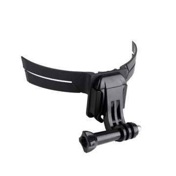 Helmet Mount with J-Hook Buckle  for GoPro, Insta360, DJI and Other Action Cameras (Black)