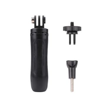 Multi-functional Foldable Tripod Holder Selfie Monopod Stick for GoPro, Insta360, DJI and Other Action Cameras, Length: 12-23cm (Black)