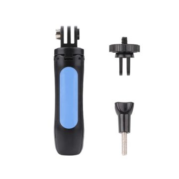 Multi-functional Foldable Tripod Holder Selfie Monopod Stick for GoPro, Insta360, DJI and Other Action Cameras, Length: 12-23cm(Blue)