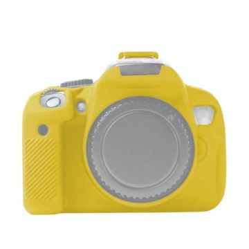 For Canon EOS 600D Soft Silicone Protective Case(Yellow)