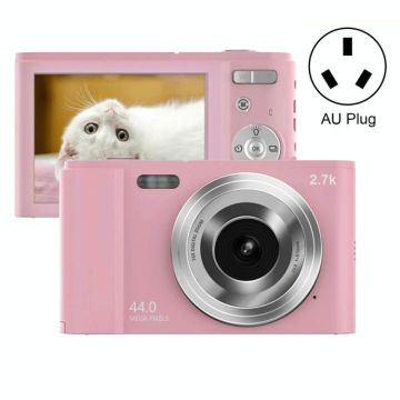 DC302 2.88 inch 44MP 16X Zoom 2.7K Full HD Digital Camera Children Card Camera, AU Plug (Pink)