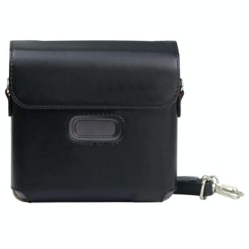For FUJIFILM instax Link WIDE Full Body PU Leather Case Bag with Strap(Black)