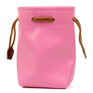 Universal Vintage PU Leather Bundle Pocket Case Bag for Polaroid Mini Camera& Digital Camera without Lens, with Rope Size: 19.5cm x 11.5cm x 7.5cm(Pink)