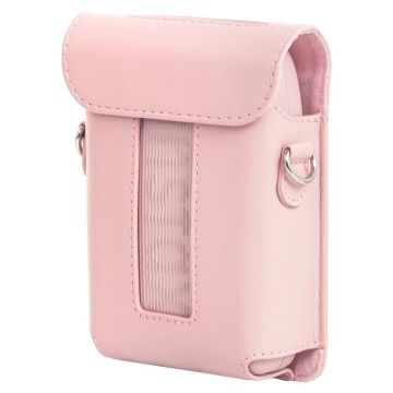 For FUJIFILM Instax mini Link 3 Full Body Leather Case Bag with Strap (Pink)