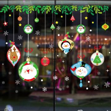 Window Glass Door Removable Christmas Festival Wall Sticker Decoration(6256)