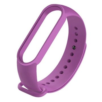 For Xiaomi Mi Band 6 (CA8856) Solid Color Silicone Watch Band(Dark Purple)
