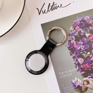 Anti-theft Plating TPU Protective Cover For AirTag(Black)